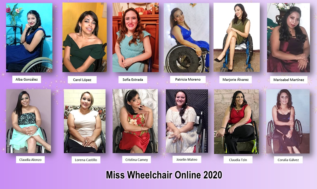 12 fotografías de las 12 candidatas Miss Wheelchair Online 2020