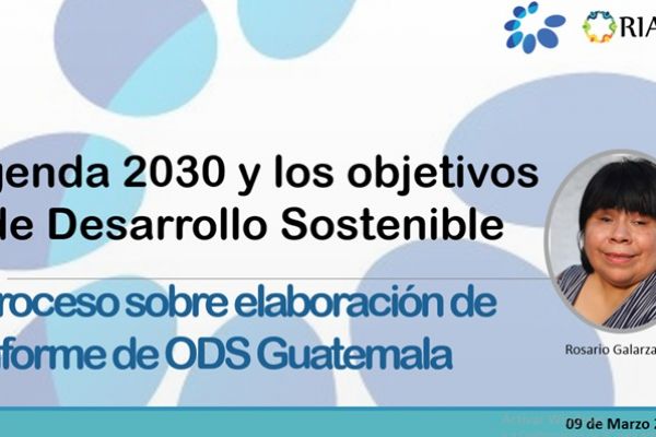 Diapositiva de Galarza durante una capacitación sobre ODS 